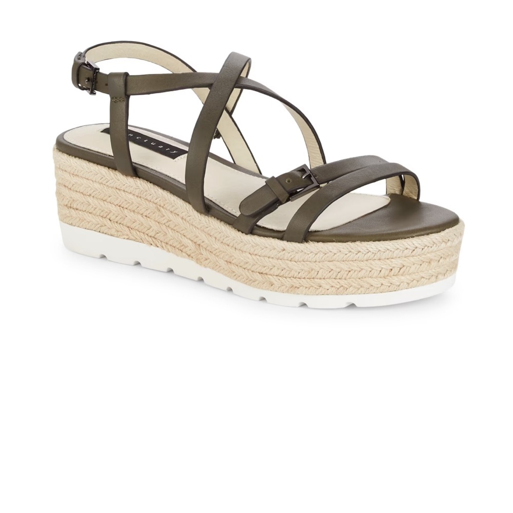 Sanctuary Aerial Leather Platform Espadrille Sandals